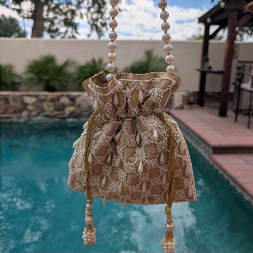 Beaded Drawstring Bag